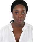 Front of Ellsworth Ponytail Hairnet in Black - One Size