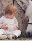 Mini Britches Long Sleeve Onesie in Pink Horse Shoe - Children's 12-18 mo