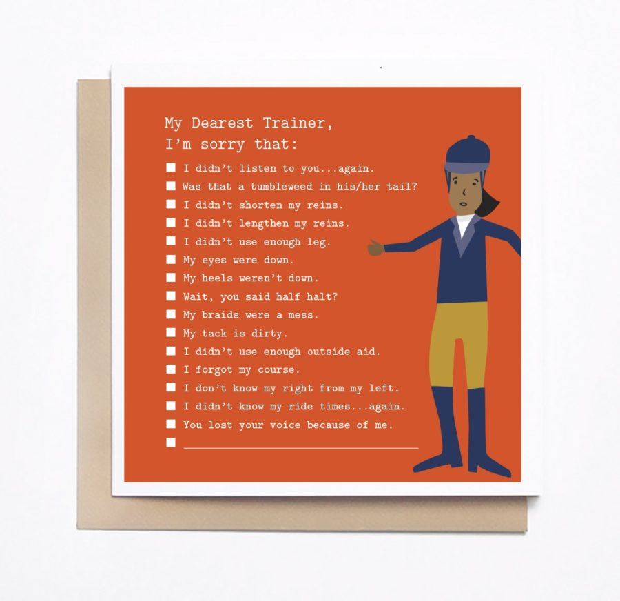 Mare Modern Goods "I'm Sorry Trainer..." Card in Orange - 4.75"x4.75