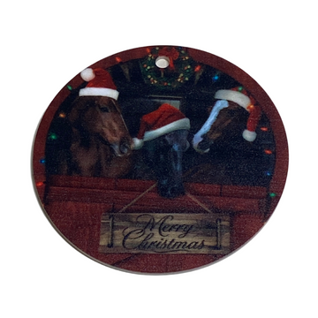 Merry Christmas Ornaments in Red