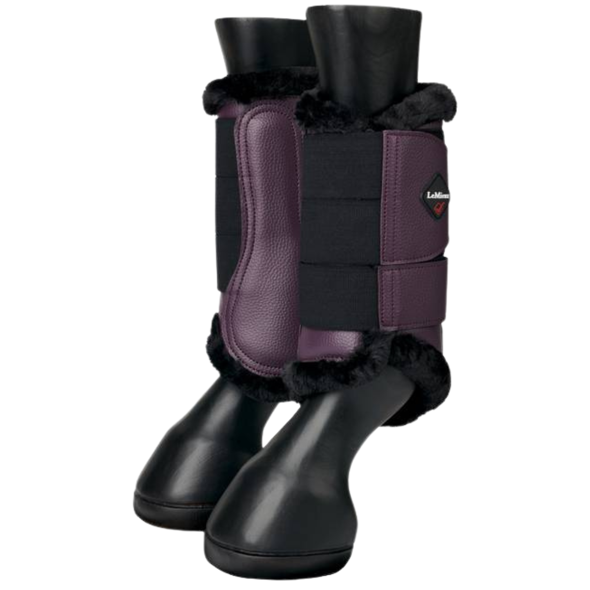 LeMieux Fleece Lined Brushing Boots in Fig