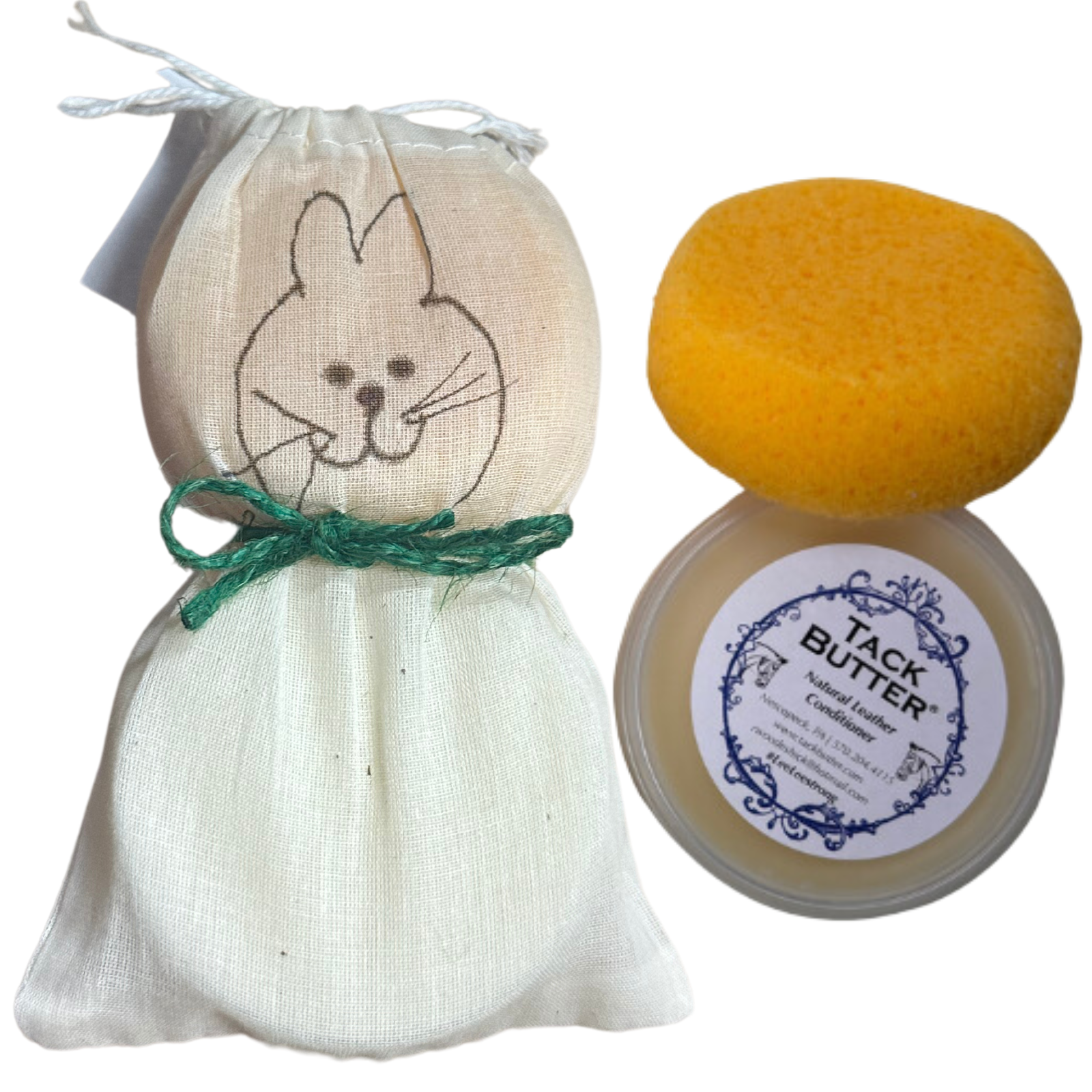 Tack Butter Natural Leather Conditioner Starter Set in Easter Bunny