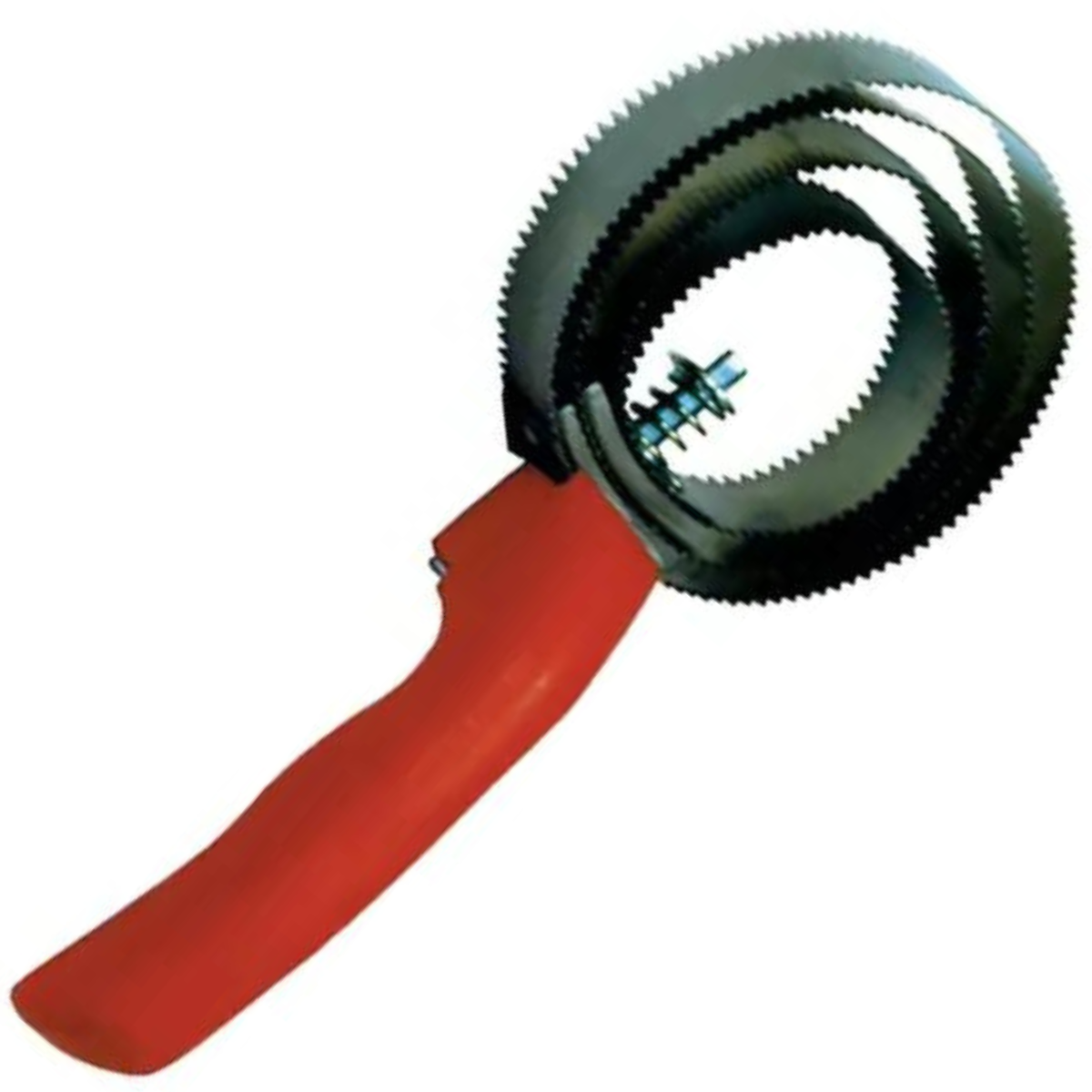Metal Spiral Curry Comb in Red/Silver