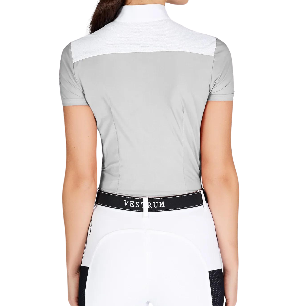 Vestrum Simeri Short Sleeve Show Shirt in Light Grey/White - Women&#39;s Small