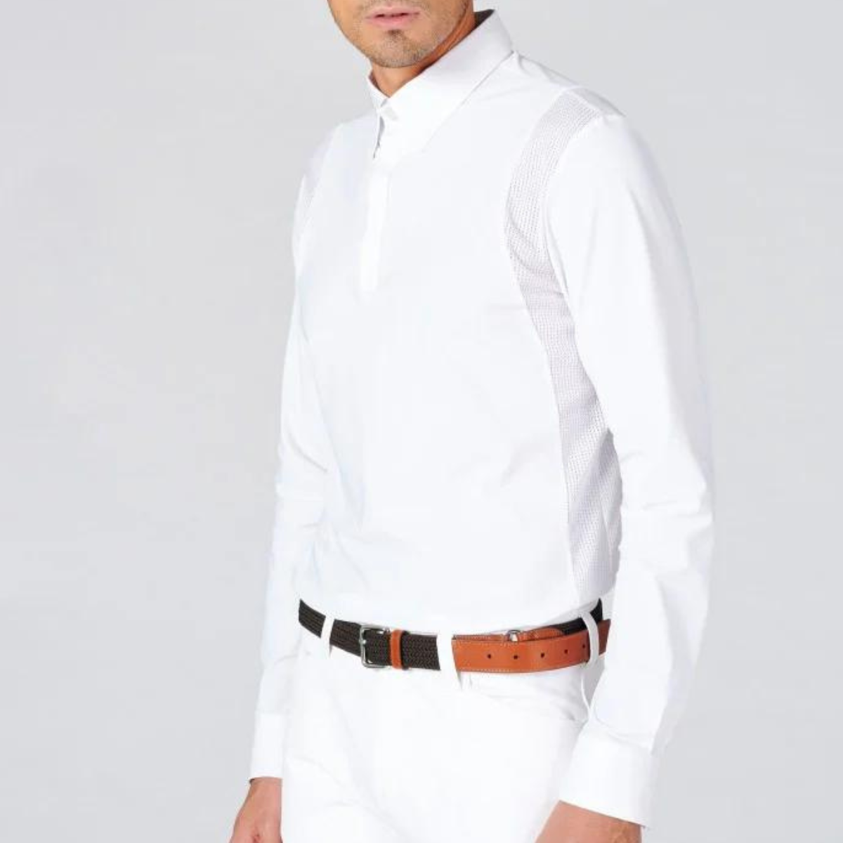 Vestrum Wells Long Sleeve Show Shirt in White - Men's Large
