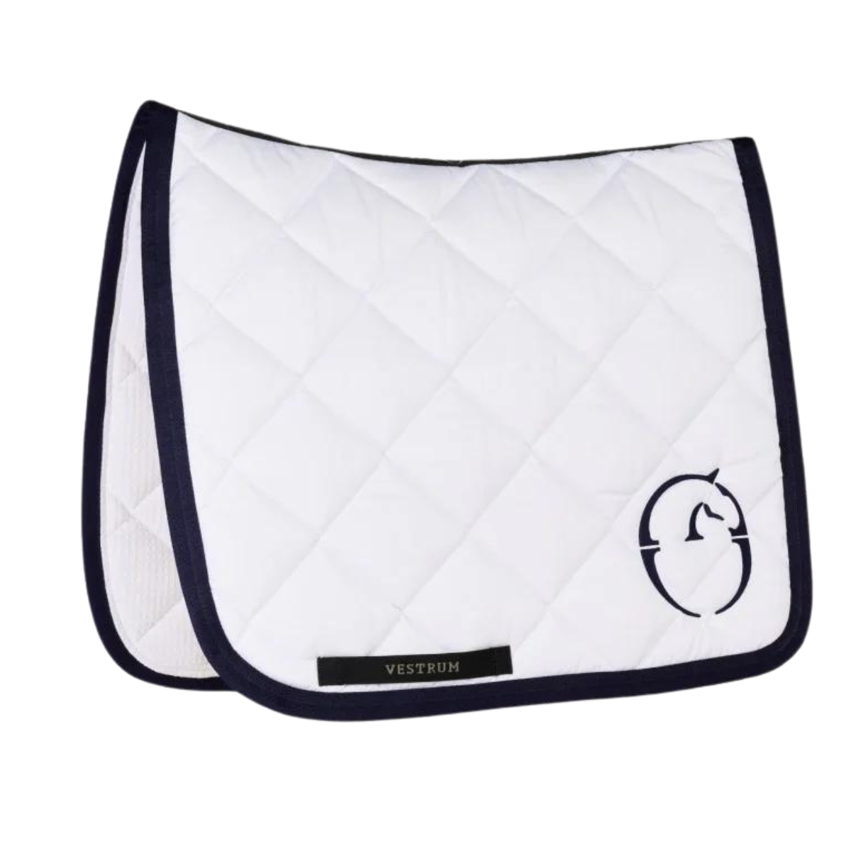 Vestrum Chicago Dressage Pad in White/Navy - Full