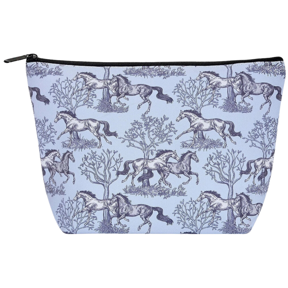 Lila Cosmetic Pouch in Blue Toile