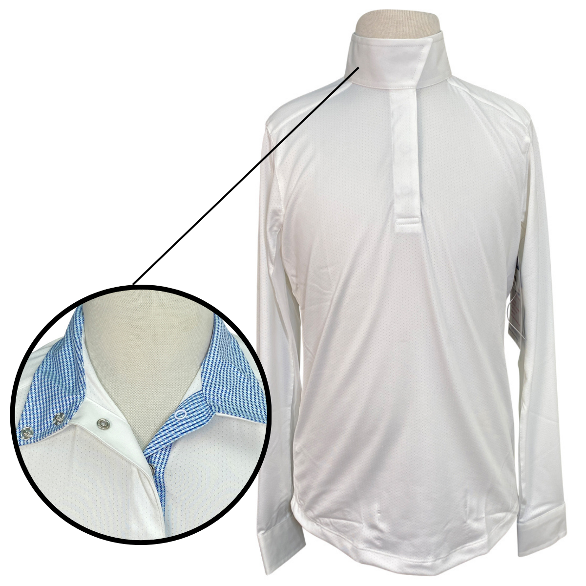 Beacon Hill Talent Yarn Show Shirt in White/Blue Houndstooth