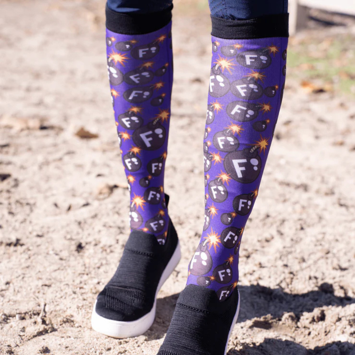 Dreamers &amp;amp; Schemers Single Pair Boot Socks in F Bomb