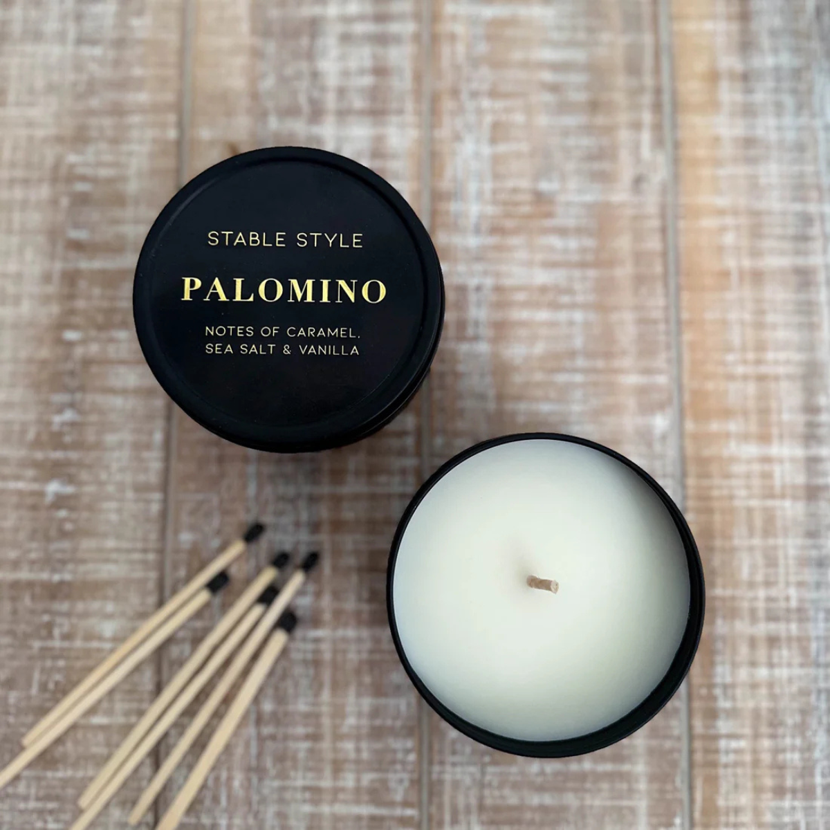 Stable Style Candle Tin in Palomino