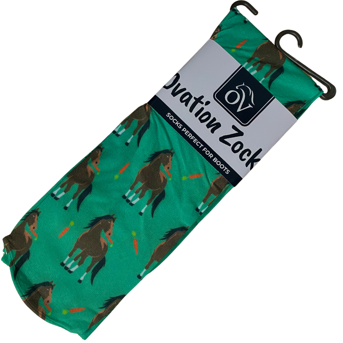Ovation Zocks Boot Socks in Horse &amp; Carrots