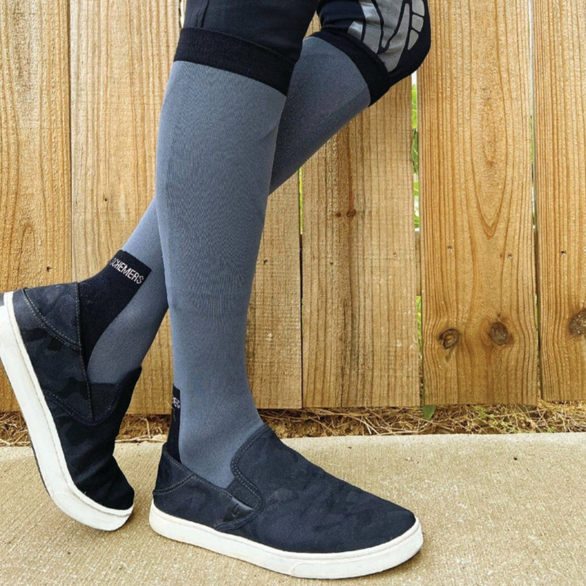 Dreamers & Schemers Simple Boot Socks in Grey