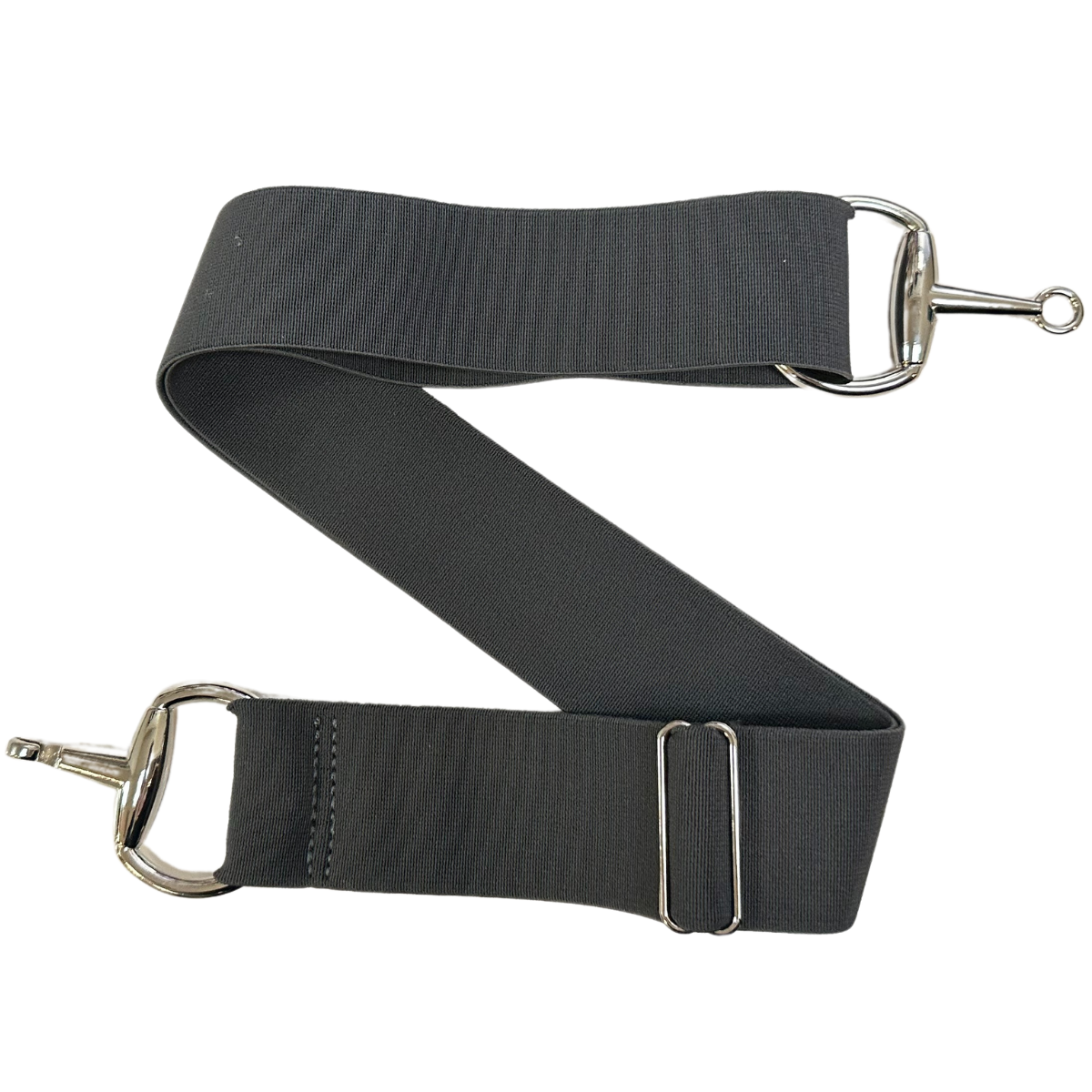 Elastic Snaffle Bit Belt in Grey