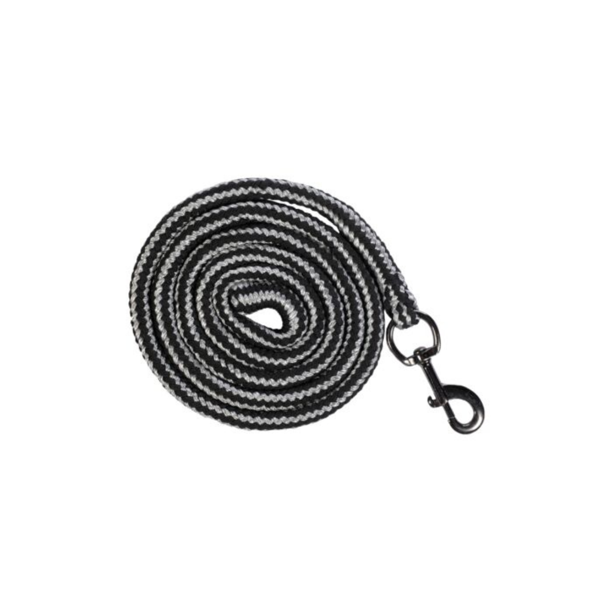 HKM 'Port Royal' Lead Rope w/Snap Hook in Black/Silver