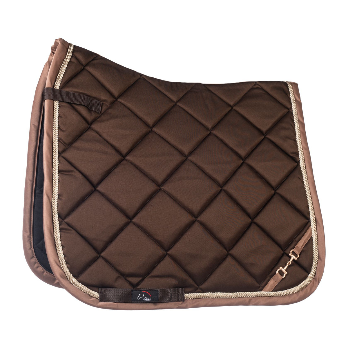Lauria Garrelli 'Golden Gate Bit' Dressage Saddle Pad in Dark Brown - Full