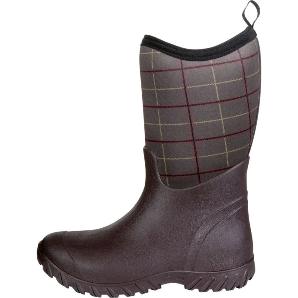 Left side of HKM 'Softopren Thermo' Winter Boots in Brown/Beige Check - Women's EU 36 (US 5.5)