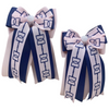 Benny Bows Horse Show Bows in Navy Bits/Baby Pink