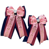 Benny Bows Horse Show Bows in Pink & Navy