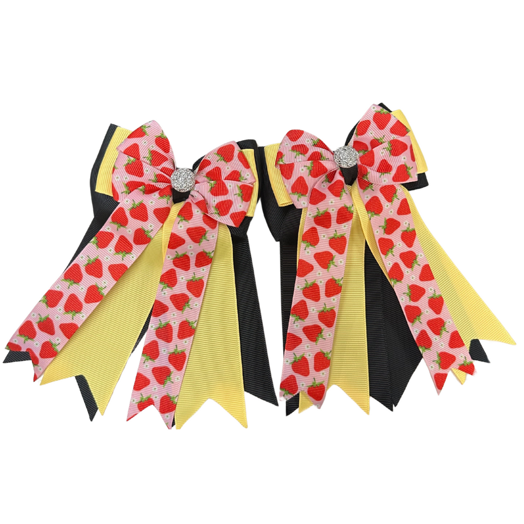 Benny Bows Horse Show Bows in Summer Strawberry