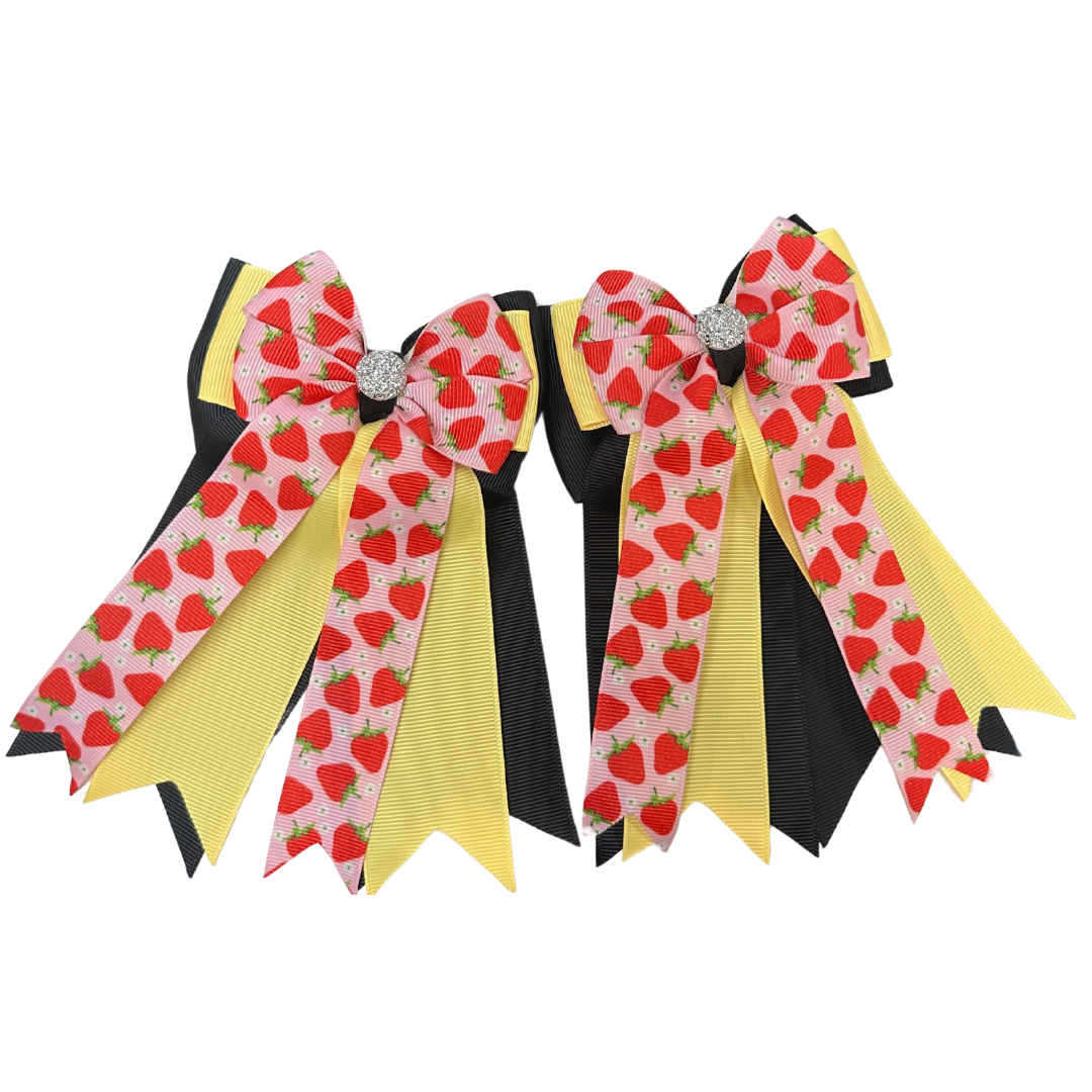 Benny Bows Horse Show Bows in Summer Strawberry