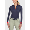 Front of Kastel 'Olympic' Long Sleeve Sun Shirt in Navy - Women's Small