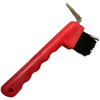 Hoof Pick with Brush in Red