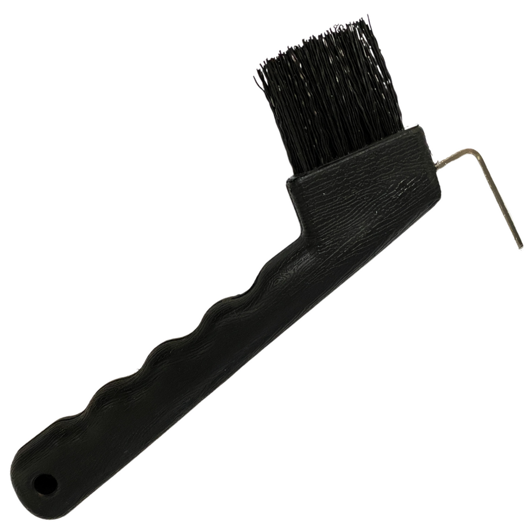 Hoof Pick with Brush in Black