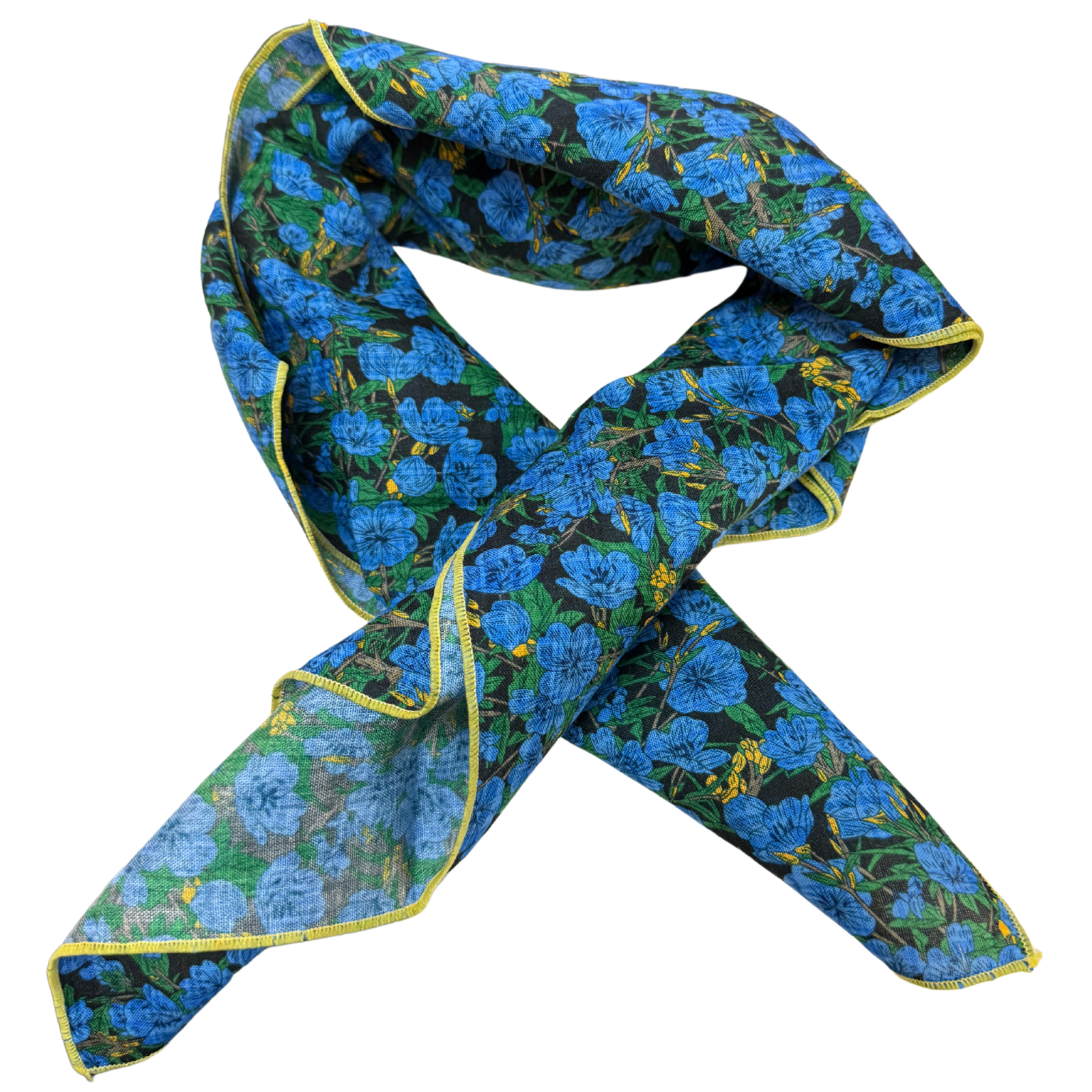 Floral Square Scarf in Blue Floral