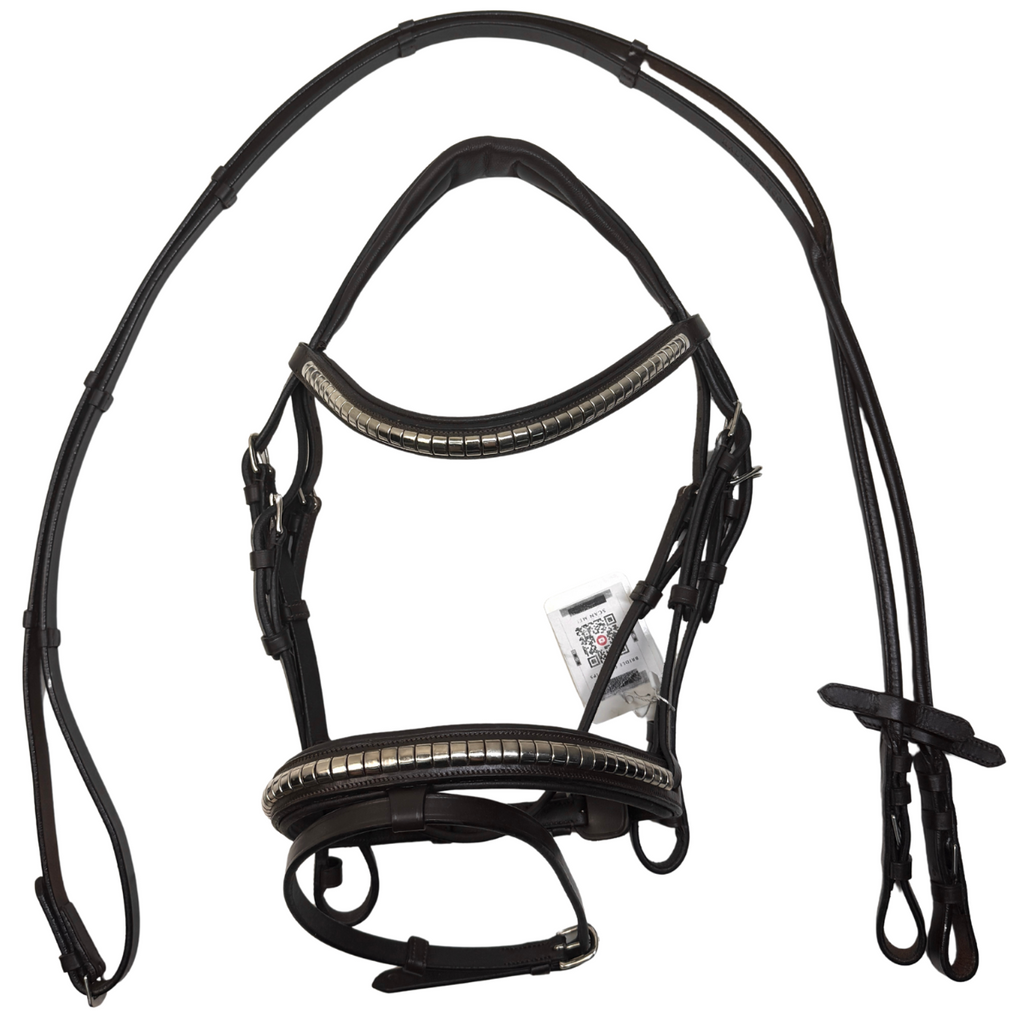Halter Ego 'Galway' Clincher Flash Bridle in Dark Chocolate