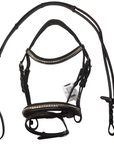 Halter Ego 'Galway' Clincher Flash Bridle in Dark Chocolate