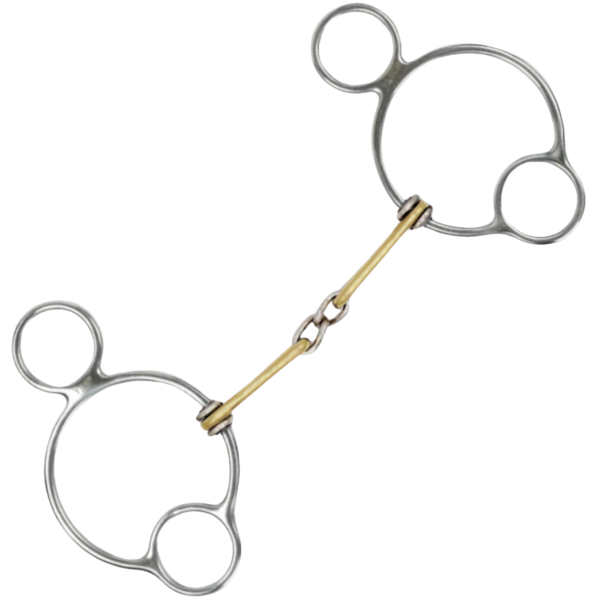 EHI 'ProSeries Derby' 2 Ring Lite Ride Bit in German Silver/Stainless Steel