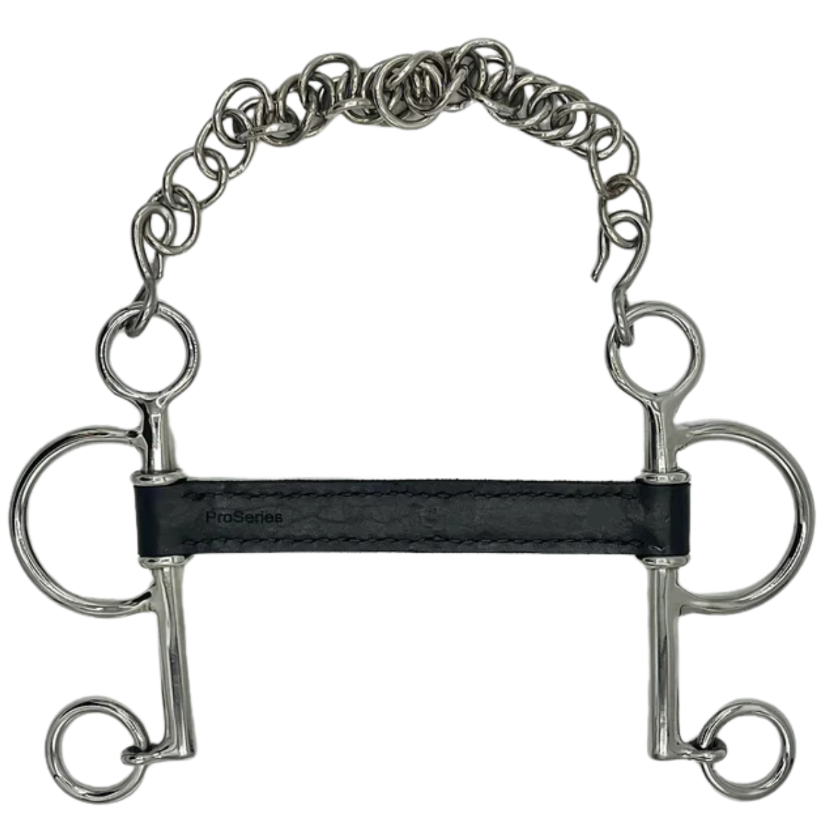 EHI 'Pro Series' Leather Pelham Bit in Brown/Stainless Steel