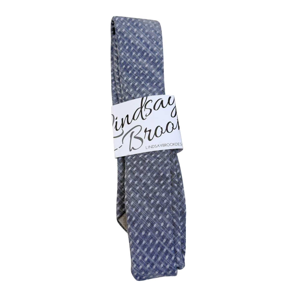 Lindsay Brook Designs Neck Tie in Grey Dots