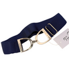 Ellany Equestrian Stirrup Stretch Belt in Navy/Gold