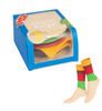 Cheeseburger packaging of socks.