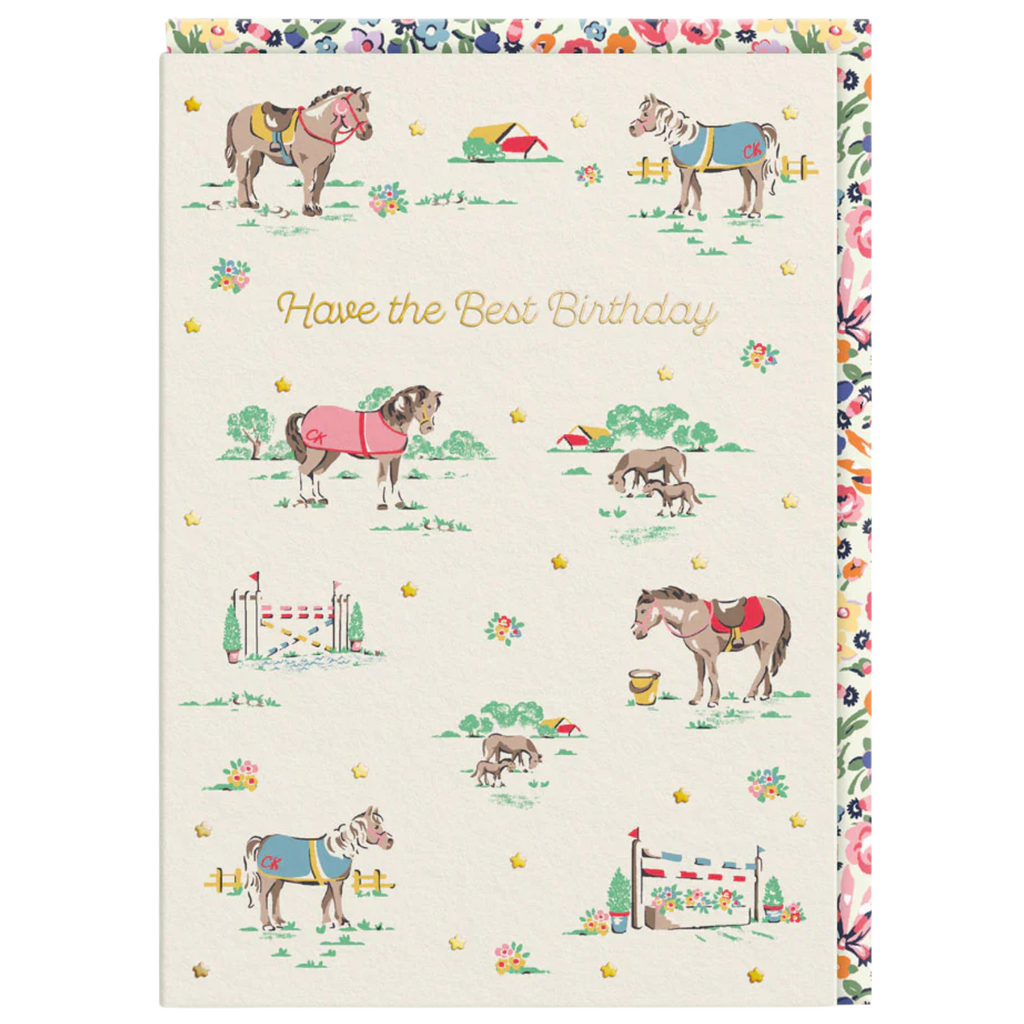 Ohh Deer Ponies Best Birthday Card