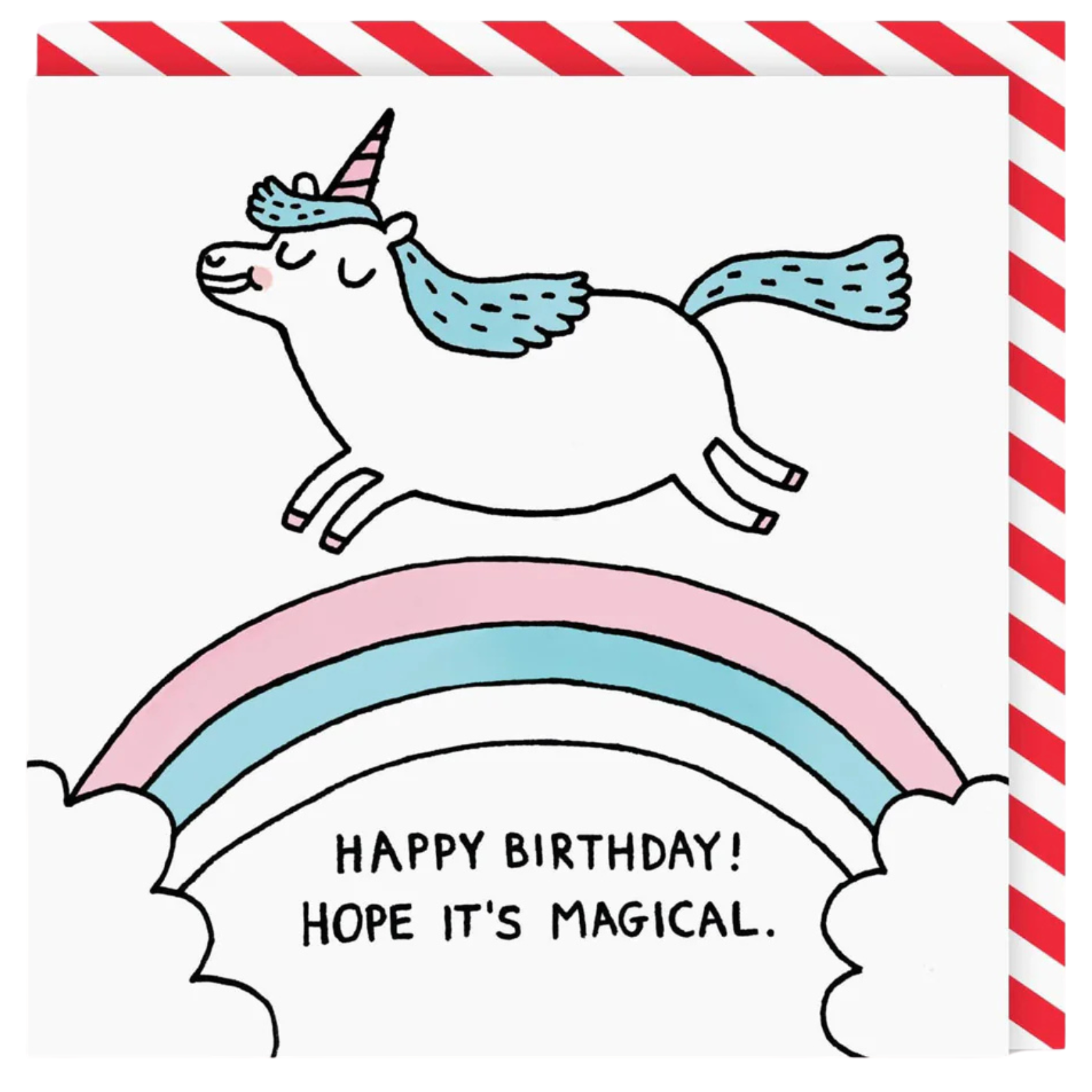 Ohh Deer Magical Unicorn Square Birthday Card