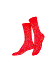 Eat My Socks Happy Birthday Crew Socks in Red & Pink