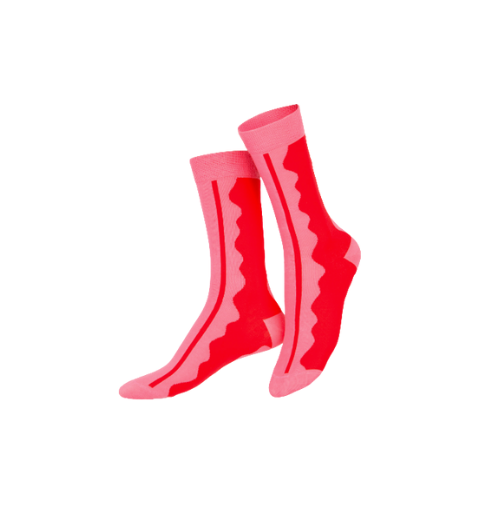 Eat My Socks Happy Birthday Crew Socks in Red &amp; Pink