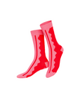 Eat My Socks Happy Birthday Crew Socks in Red & Pink