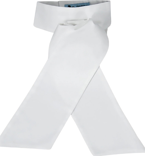 RJ Classic &#39;Camden&#39; Pre-Tied Stock Tie in White