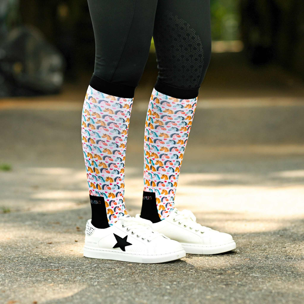Dreamers & Schemers Boot Socks in Horsing Around Pair & A Spare