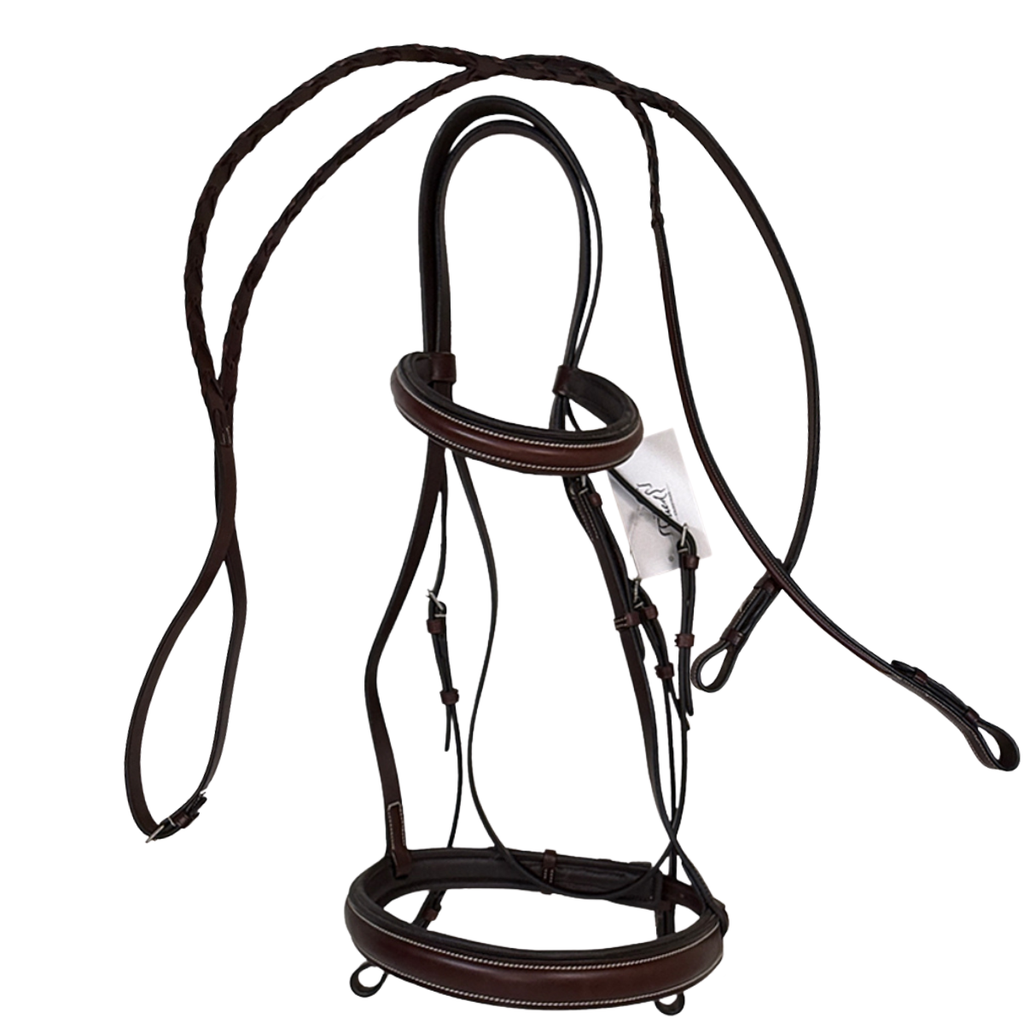 KL Select Italia 'Del Mar' Bridle in Brown - Oversized