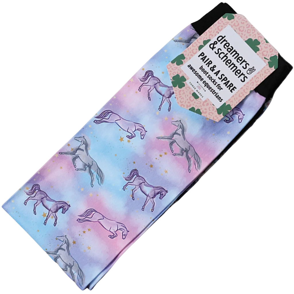 Dreamers &amp; Schemers Boot Socks in Horsey Dreams