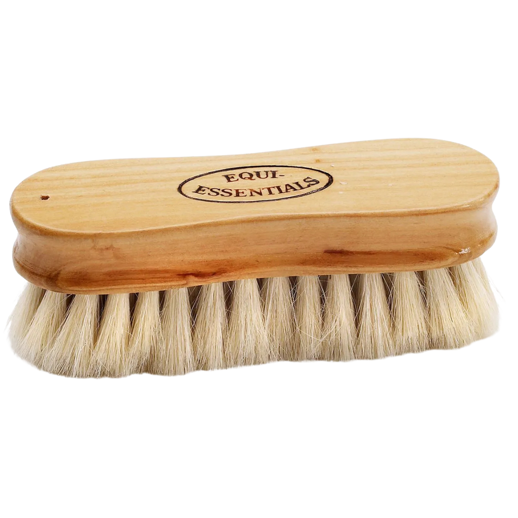 Equi-Essentials Woodback Goat Hair Face Brush in Natural