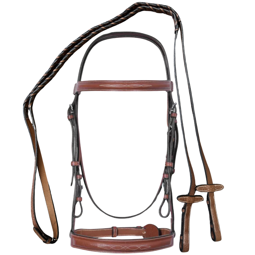 Butet 'Hunter Noseband' Bridle in Gold