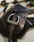 Sixteen Cypress Close Contact Saddle Pad in Black & Gold Leaf - Full