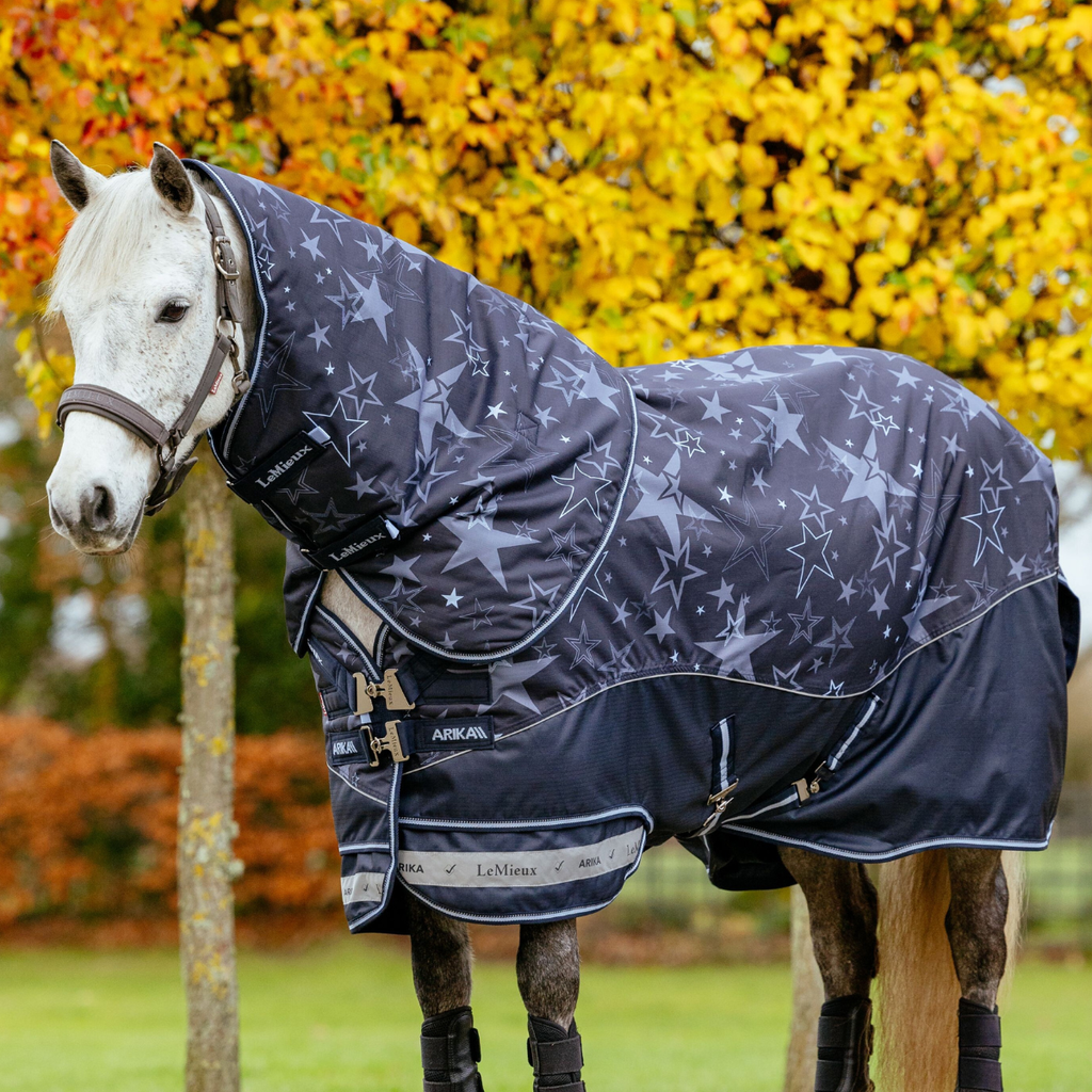 LeMieux 'Arika Star' 200g Turnout Blanket in Navy