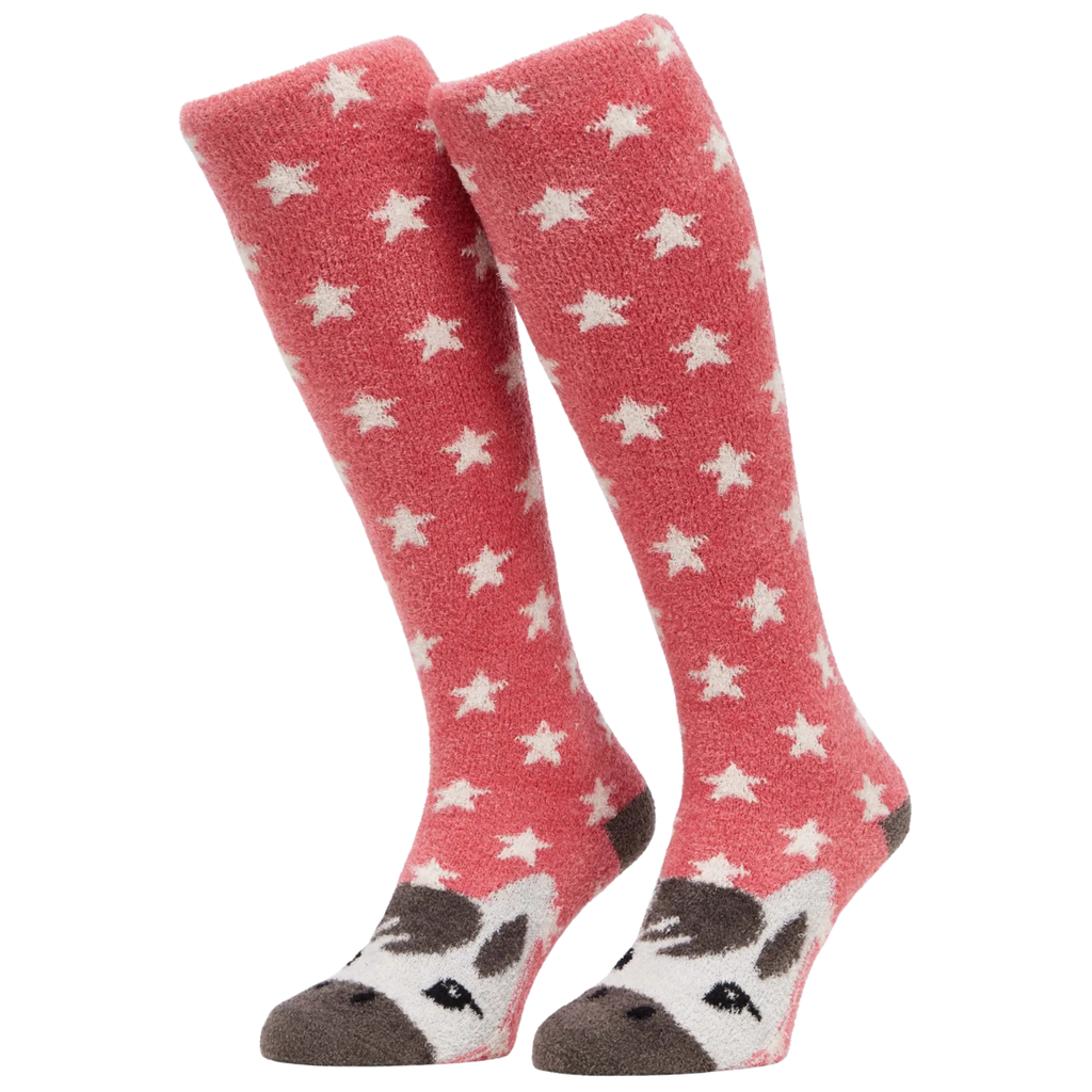 LeMieux 'Fluffy Character' Socks in Andalusian Cranberry