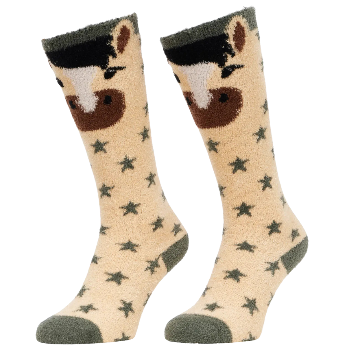 LeMieux 'Fluffy Character' Socks in Dream Rosemary - Small (Youth)
